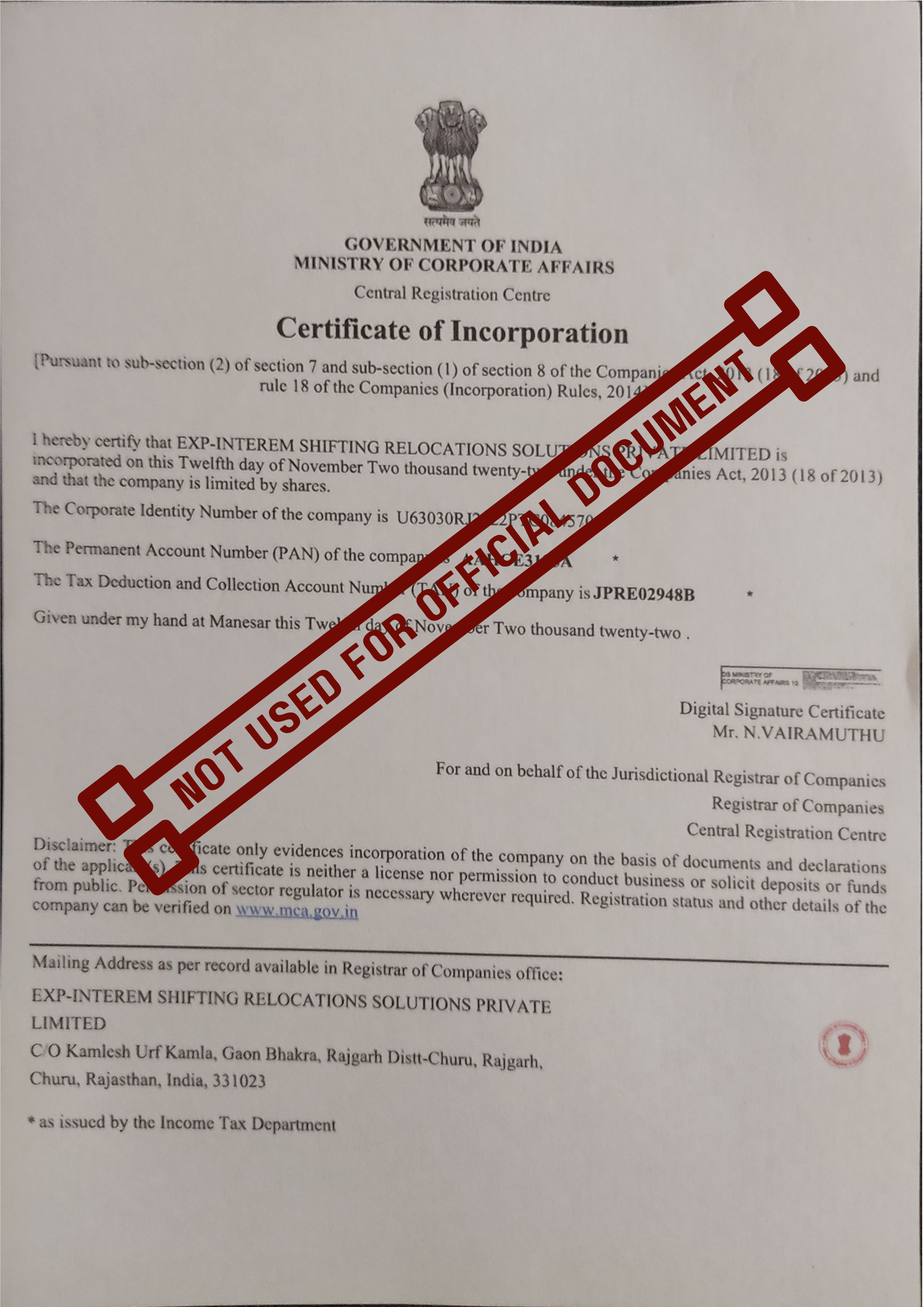 Certificate 2